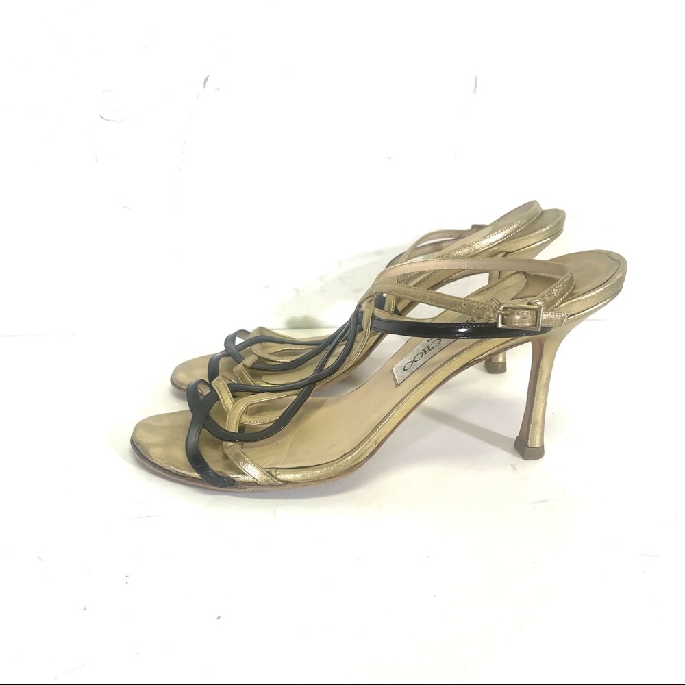 Jimmy Choo gold sandals size 38.5